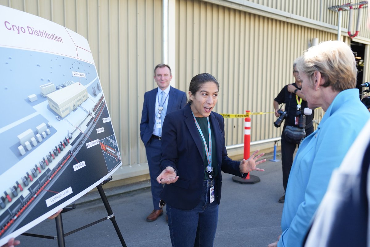 LCLS-II produces the world’s brightest X-ray pulses, over 1 billion times brighter than a traditional source. It's like a big, fast camera w/ a bright flash capturing X-ray snapshots of atoms + molecules—revealing fundamental processes in materials, technology + living things. 2/