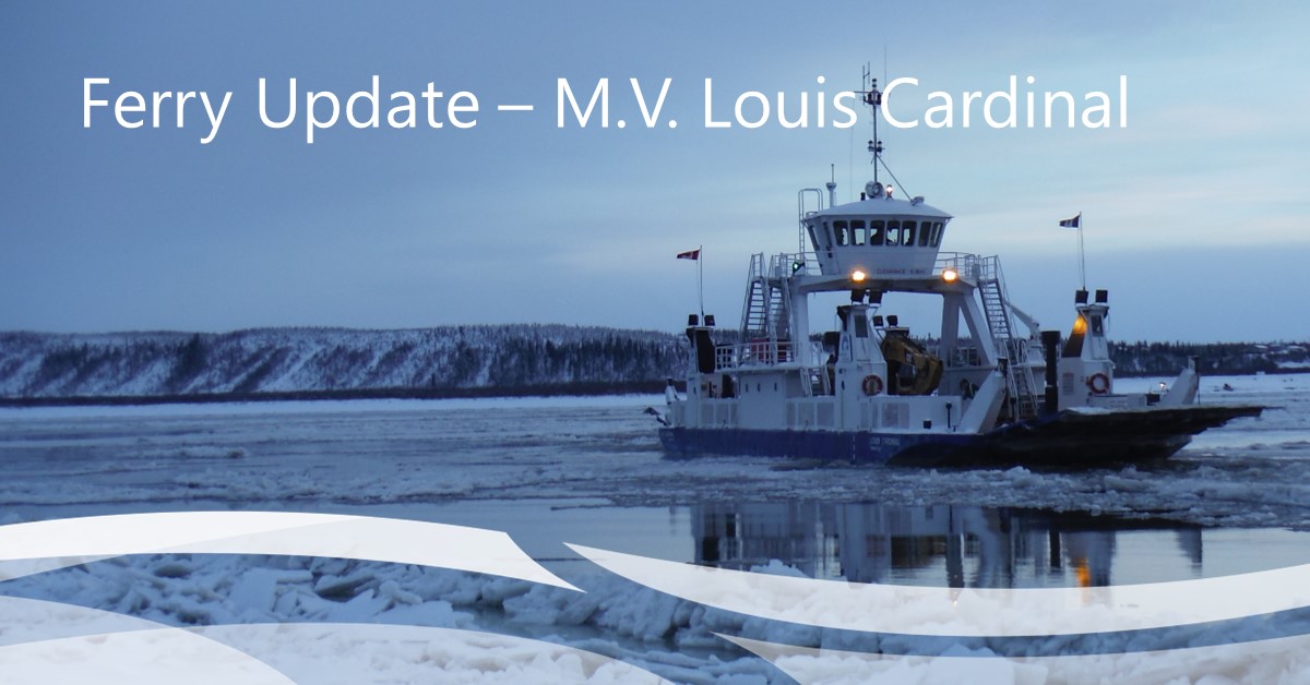 Important ferry update: The #MVLouisCardinal at the Arctic Red River/Mackenzie River crossing is on 72-hour closure notice. The ferry could close for season sooner with little or no notice. Please check the Highways map before travelling: dot.gov.nt.ca/Highways