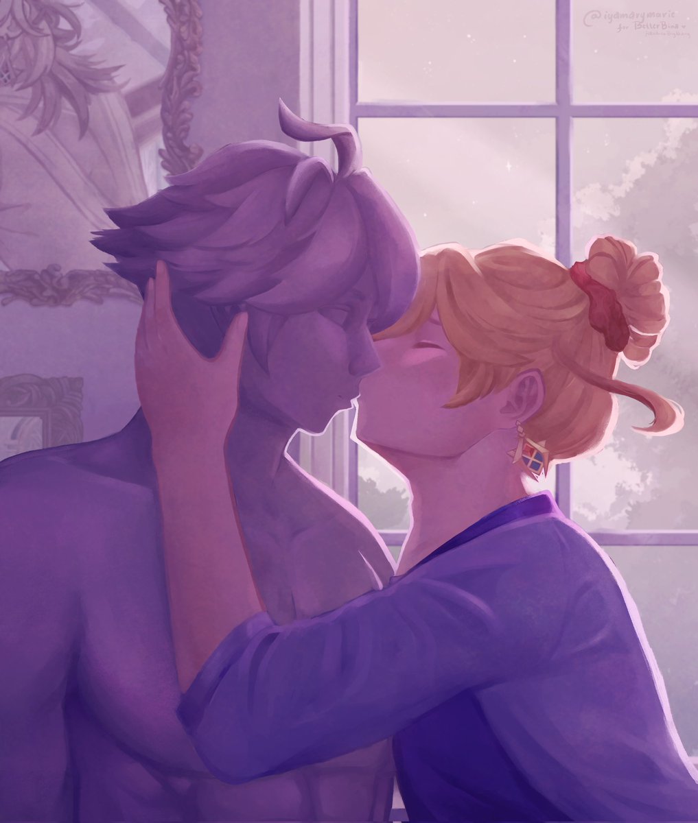 IyaMaryMarie's tweet photo. My companion piece to @betterbina's 🌱🏛 fic "Is This How Pygmalion Felt"
(🔗 below!)

Thank you to @Haikavehbb for hosting this event!

 #haikaveh
#haikavehbb https://t.co/pEfHdbesWw