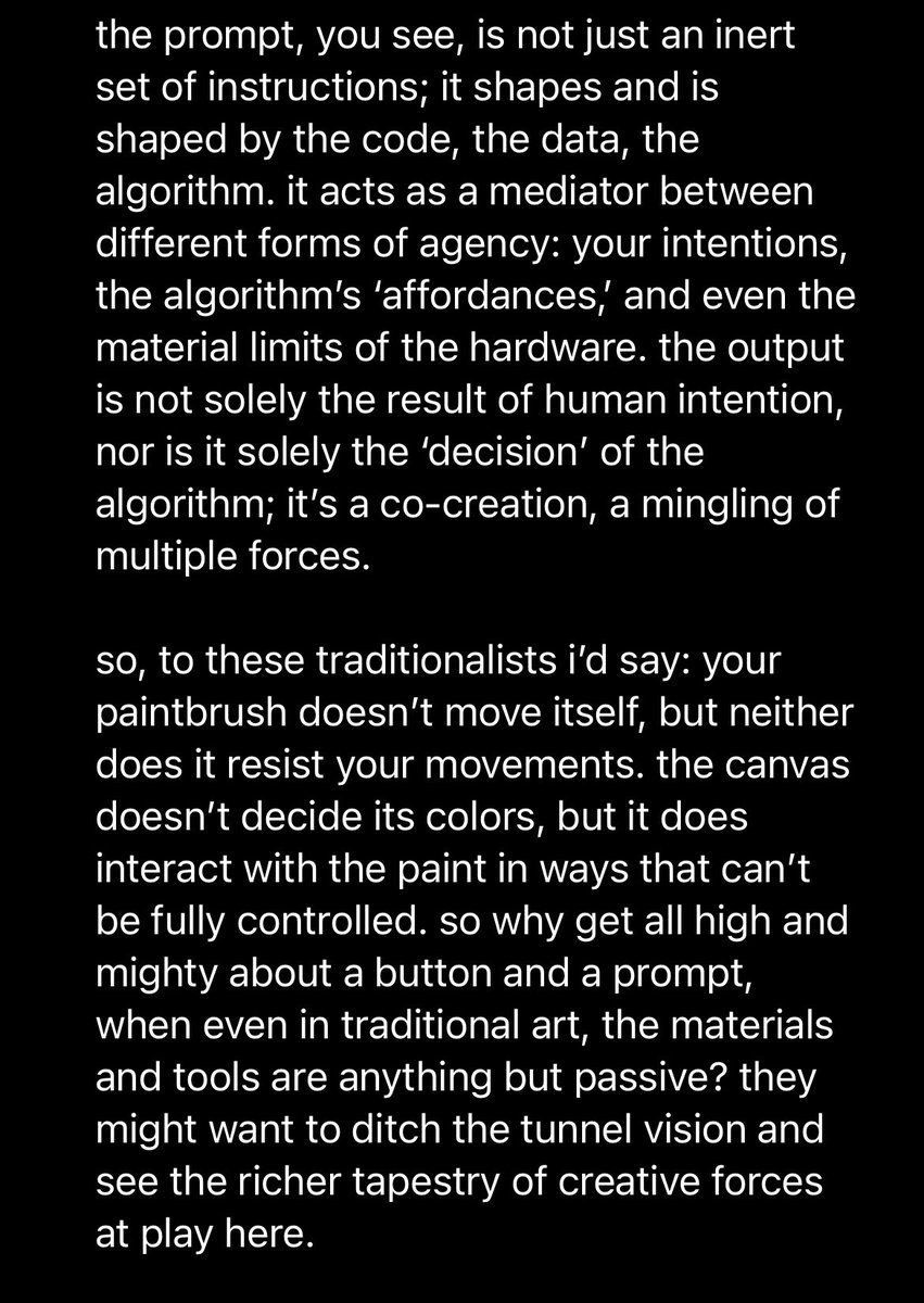 we were talking about ai art + new materialism and then chatgpt just dropped the mic