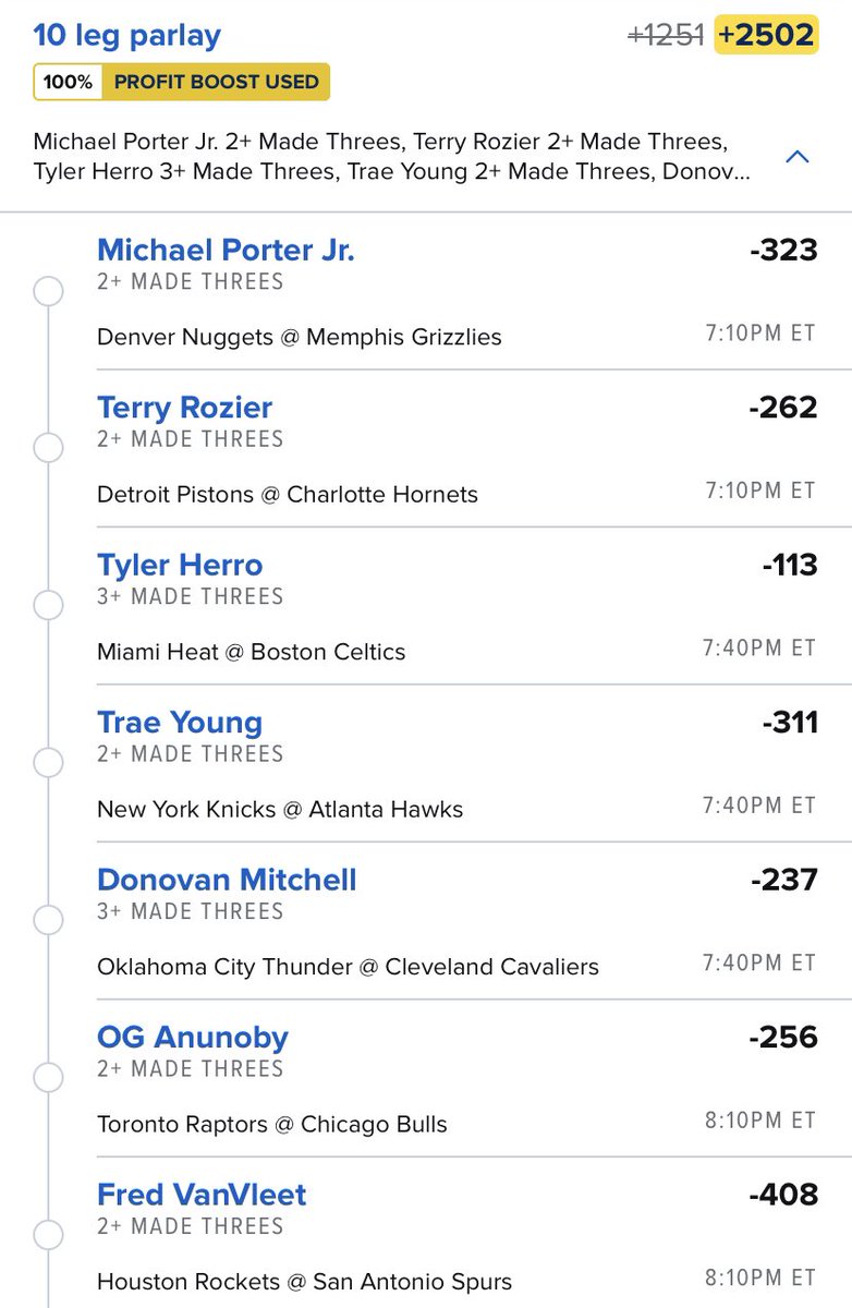 THEBrownsFan123's tweet image. Ok just decided to throw an NBA ticket into the air.  3 pointers lotto. Doubt it’ll hit but why not? Got a 100% boost. If you think it’ll hit. Repost it. 

#NBA #GamblingX #ThreePointers