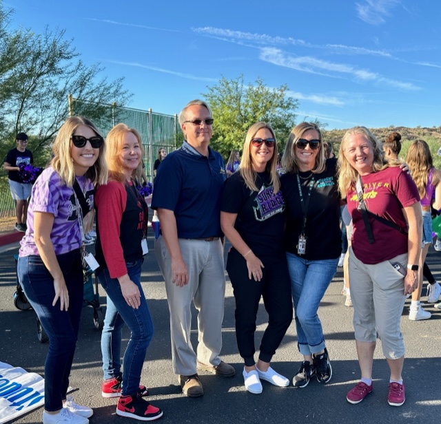 BCHS Region Collaboration...feeder school admins showing their support for BCHS HOCO!