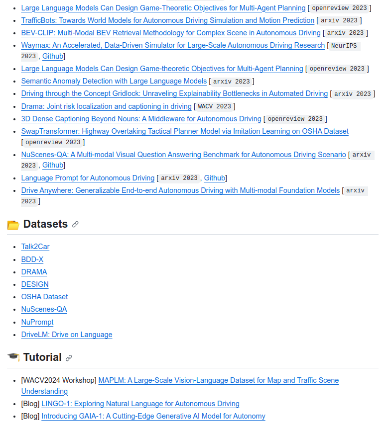 rsasaki0109's tweet photo. awesome-knowledge-driven-AD
A curated list of awesome knowledge-driven autonomous driving (continually updated)
https://t.co/9vEgEkSraC https://t.co/x2rMGdDTKi