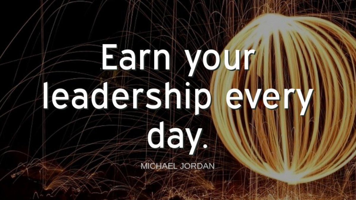 TheZigZiglar's tweet photo. "Earn your leadership every day."-Michael Jordan https://t.co/f6SLphf43z