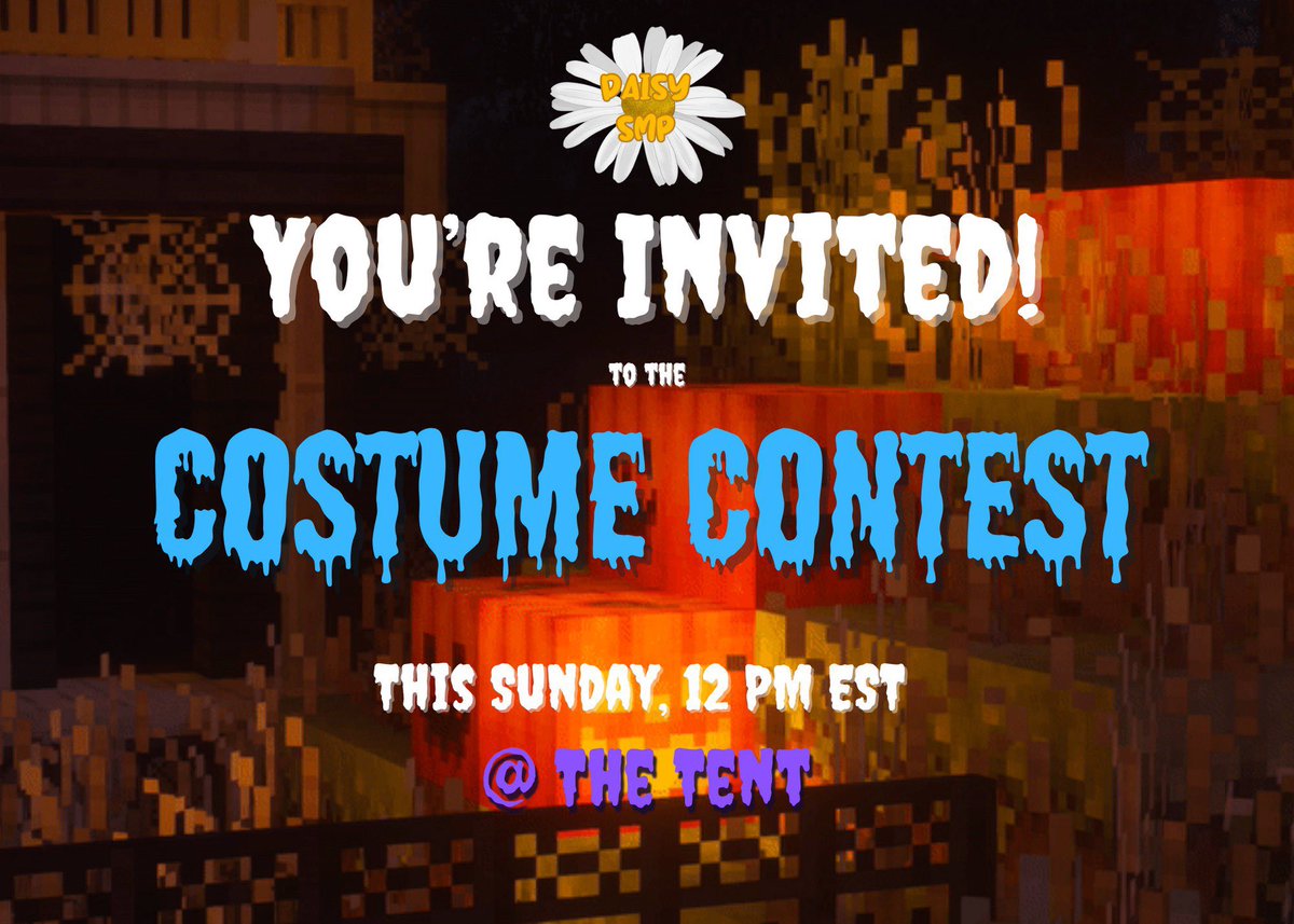 DaisySMP_'s tweet photo. We hope to see you at our first major event of season 2! 🎃 🎉 https://t.co/gOXLumUARe