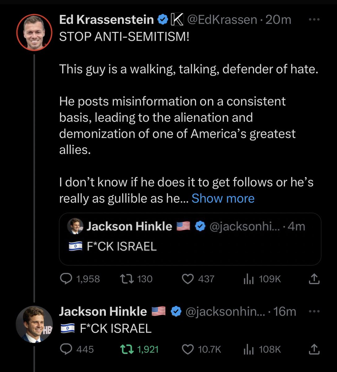 <a href="/EdKrassen/">Ed Krassenstein</a> <a href="/sphynxbtc/">Rachel King</a> I’m your Dad now ZIONIST #ratiod