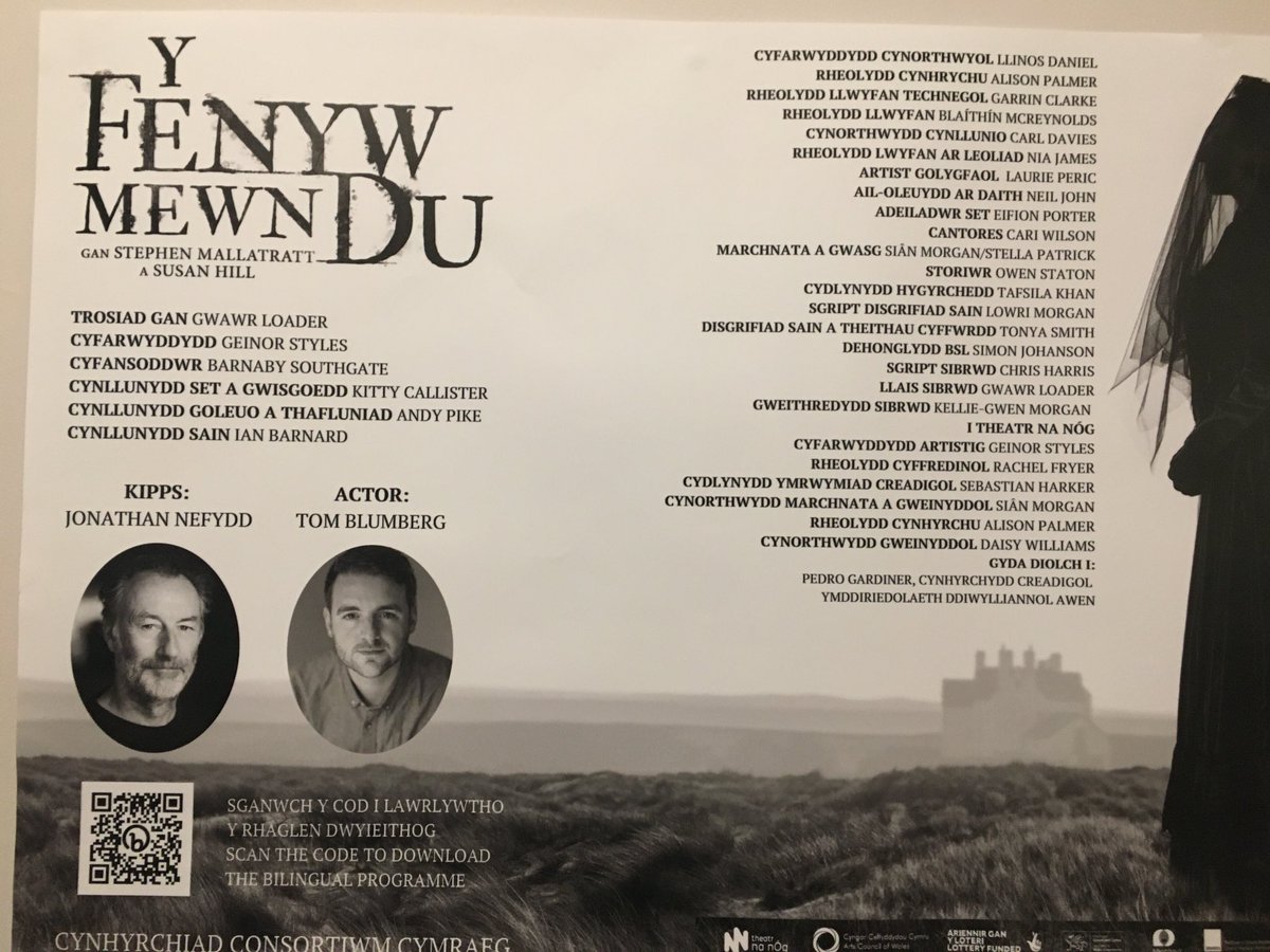 Cynhyrchiad A* gan ⁦@theatrnanog⁩ o’r ‘Fenyw mewn Du’ ym Mhorthcawl. Perfformiadau cofiadwy, llwyfannu a goleuo gwych, naws, tyndra a throsiad graenus gan Gwawr Loader. Ardderchog.