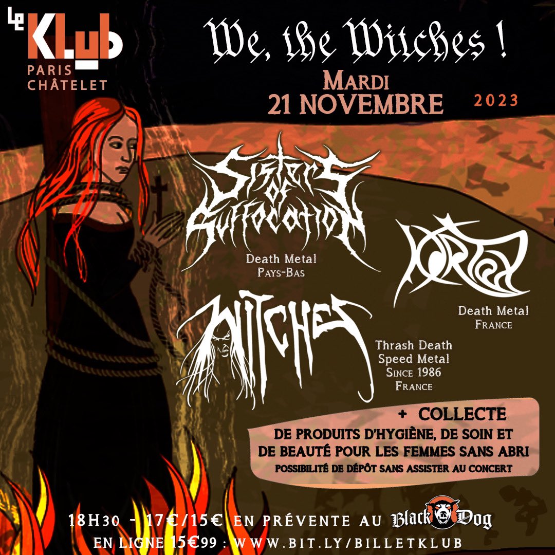 SOSdeathmetal's tweet photo. 🇫🇷 SHOW ANNOUNCEMENT / PARIS 🇫🇷

We are joining forces with Witches and Kortex to put on a great Death Metal metal evening at Le Klub in Paris on November 21st! https://t.co/LtCeddtXoC