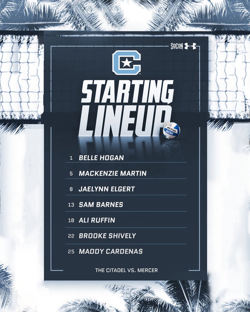 CitadelVB's tweet photo. Starters against Mercer!

#BattleReady https://t.co/OLGsyDziU8