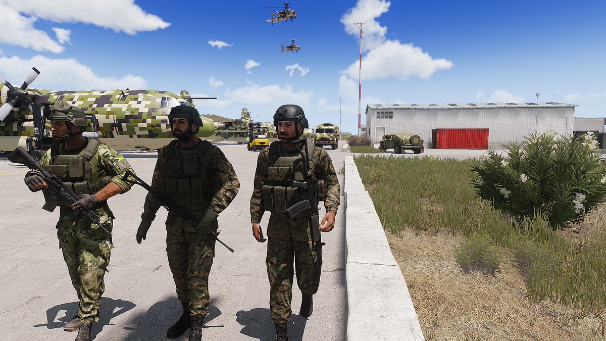 AltisDefence's tweet image. The situation in the Malden army continued to deteriorate following months of confrontations and battles against rebels.
The government requested military and aid support from the AAF.
Altis promptly responded to this request and deployed troops to intervene in Malden.

#arma3