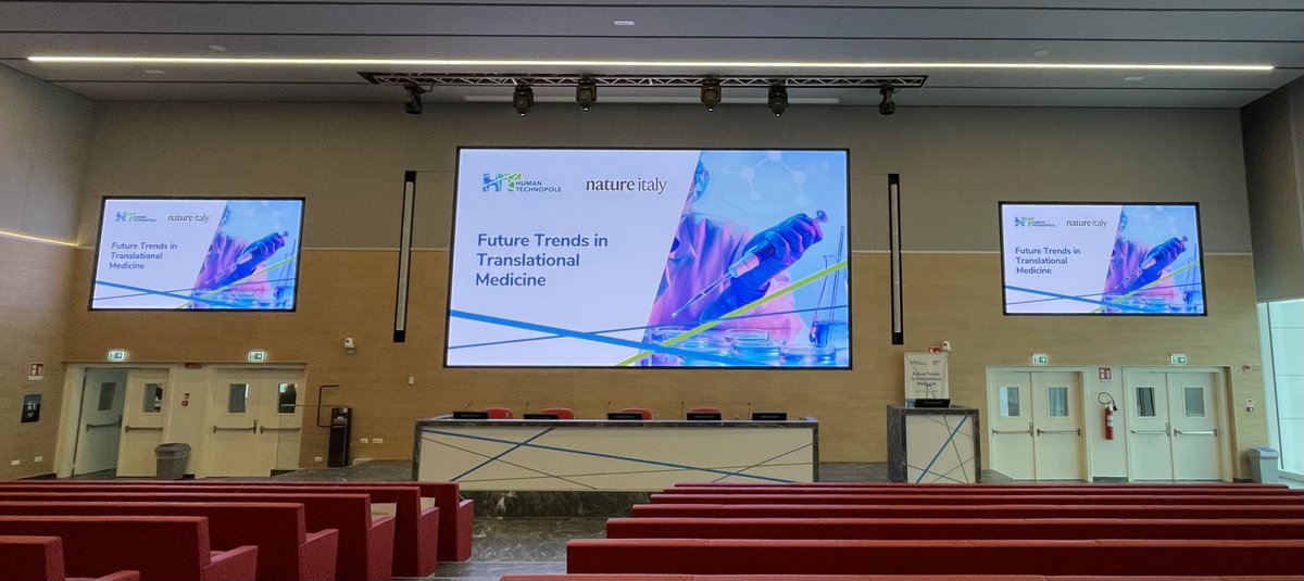 Excellent 2-day conference organized by @NatureItaly & @humantechnopole in Milan🇮🇹 on Future Trends in Translational Medicine.

Top lineup of speakers, with views & perspectives from experts in DataScience, Genomics, AI, Organoids, Immunology, GeneTherapy, and RNA. 

#Science❤️