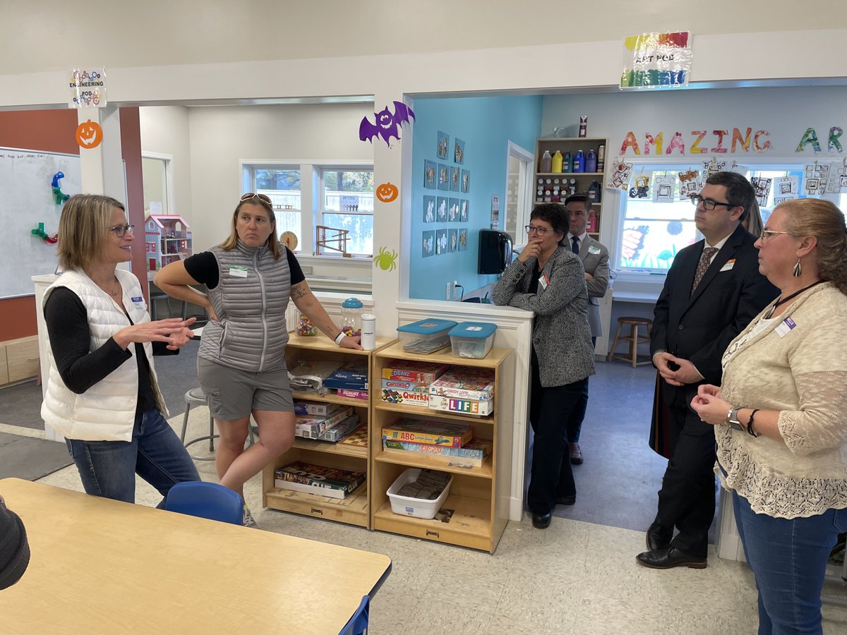 MassEarlyEdCare's tweet photo. Great visiting Children First in Granby today w/ @MassGovernor's Western MA Director Kristen Elechko, @JakeForSenate, @MindyForMA &amp; @Rep_Carey to learn how C3 grants &amp; EEC's Career Pathways Program &amp; Early Childhood Educators scholarship are helping kids, families &amp; educators! https://t.co/6Ux1B5Od9k