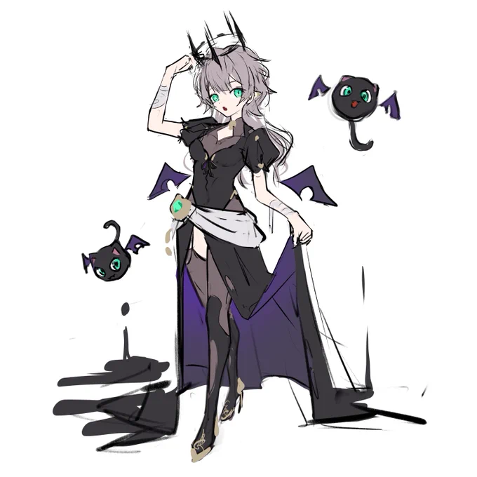 ハロウィンに向けてキャラデザをしている 