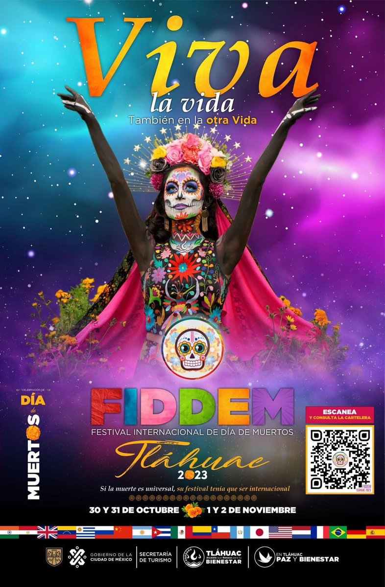 RigoSalgadoV's tweet photo. ¡Celebra la vida a través de la muerte!

Ven el #FIDDEM 2023 Tláhuac

Consulta la programación que hay para ti a partir del 30 de octubre.

Vive las tradiciones en Tláhuac. 

#LaAlcaldíaQueLoTieneTodo

https://t.co/wT0kkpTcNc https://t.co/oSs0FMejkB