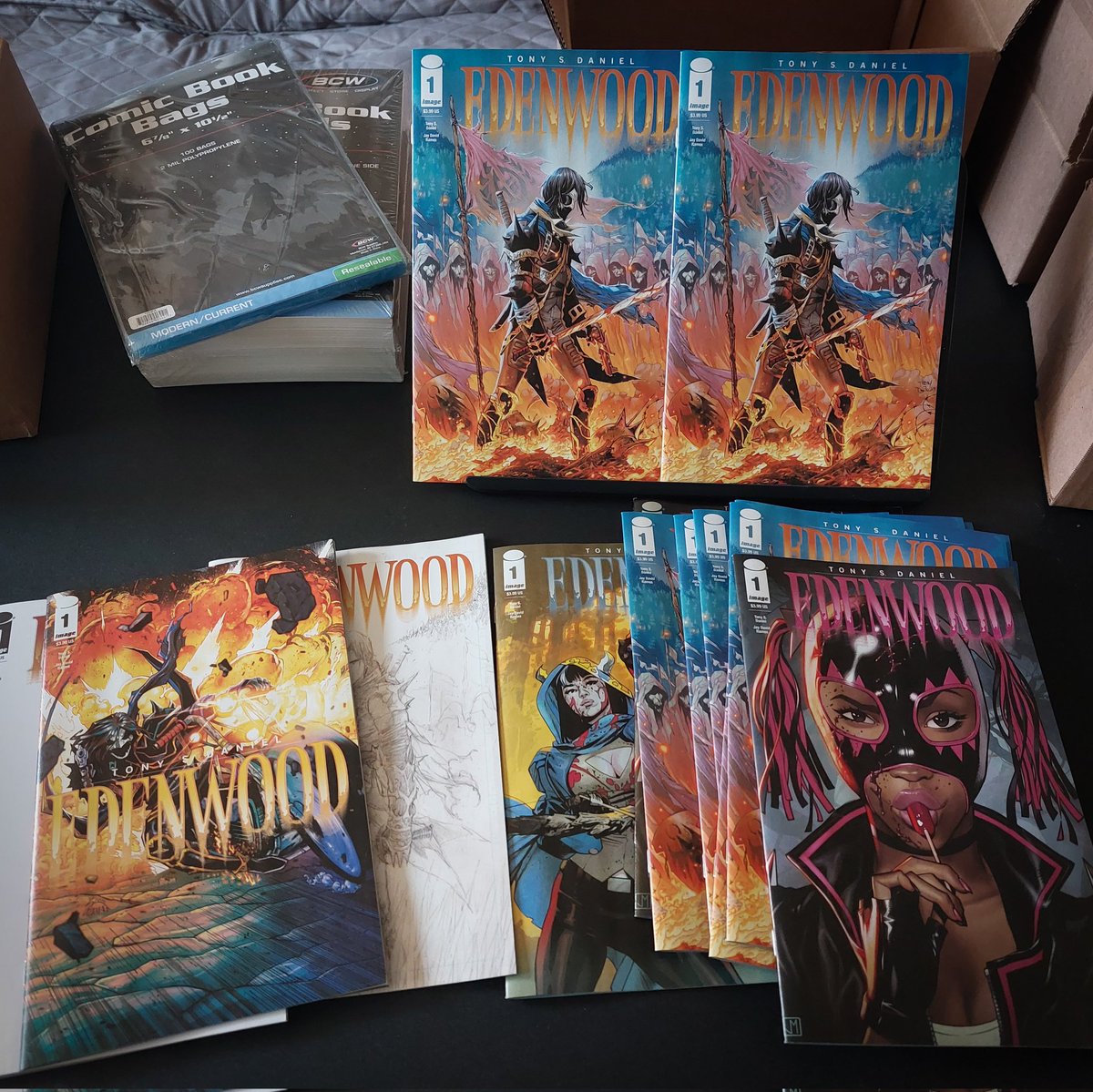 Edenwood comps are in! I colored the first issue which launched this week. Reviews have been positive!  Did you pick it up? Let me know what you think! Thank you for the support. :) #edenwood #tonysdaniel #image #comics #jaydavidramos #ncbd