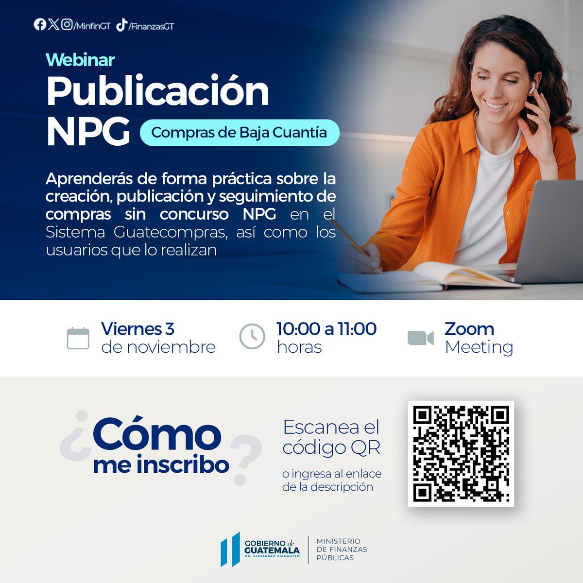 MinfinGT's tweet photo. #CapacitacionesMinfin 👩🏻‍💻 | La Dirección General de Adquisiciones del Estado #DIGAE te invita a participar en su próximo webinar: Publicación NPG – Compras de Baja Cuantía.

Marca la fecha en tu calendario y acompáñanos 🙋🏻‍♂️
https://t.co/3vz4ZWkbvv https://t.co/EzLhRIWH1L