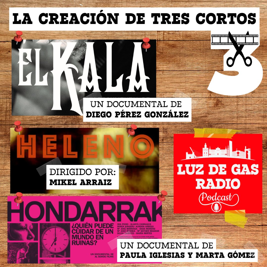ESPECIAL: "La creación de tres cortos" 

- "El Kala" con Diego Pérez González.
- "Heleno" con Mikel Arraiz.
- "Hondarrak" con Paula Iglesias y Marta Gómez.

Los tres candidatos a los Premios Goya.

Selecciona tu reproductor habitual en el blog:
luzdegasradio.blogspot.com/2023/10/el-kal…