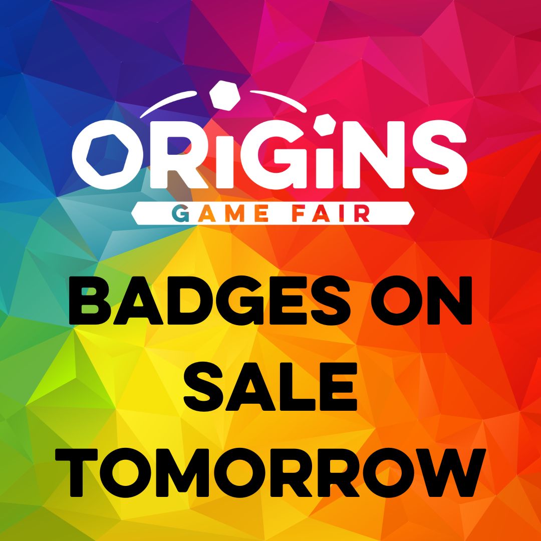 Saturday October 28th, 1PM ET, starts the badge registration for #OriginsGameFair ! Get your early bird badges, and your Premier badges right away! Early birds last until February 2nd and Premier are in limited numbers! Learn more: buff.ly/3vFcFep