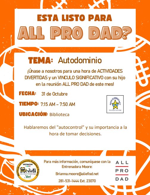 Rees Elementary (Performing & Visual Arts Academy) (@reesstars) on Twitter photo Calling all Rees Star Dads & male role models! Join us on Tuesday at 7:15 a.m. on October 31st for our ALL PRO DAD meeting in the Rees Library! We can't wait to see you there! Calling all Rees Star Dads & male role models! Join us on Tuesday at 7:15 a.m. on October 31st for our ALL PRO DAD meeting in the Rees Library! We can't wait to see you there!