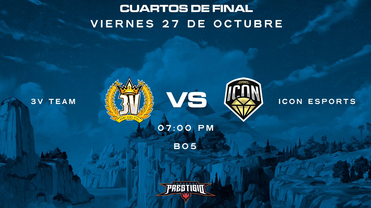 Hoy a las 7:00pm CDMX se enfrentan
<a href="/3vTeamLOL/">3V Team</a> vs <a href="/IconEsportsMX/">Icon Esports</a>
no se lo pierdan por nuestro canal de Twitch twitch.tv/chamakesports