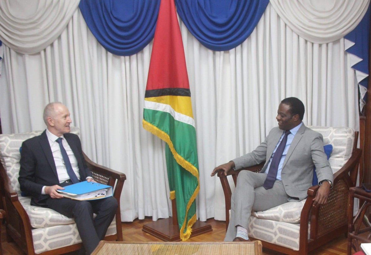 During a meeting with Russian Ambassador H.E Alexander Kurmaz, Minister Todd provided an update on the recent actions by Venezuela. He reiterated that the Government of Guyana is committed to a peaceful resolution of the case before the ICJ and the region being a zone of peace.