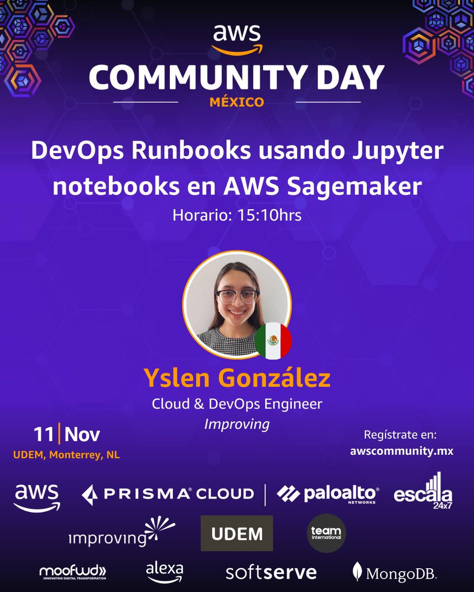 yslenglez's tweet image. 🚀☁️ Con la noticia de que seré speaker en el AWS Community Day México este 11 de nov en la UDEM, Monterrey 🇲🇽

Registro aquí  👉🏼 awscommunity.mx

#AWSCommunityDayMéxico #Tecnología #Innovación #AWS #AWSCommunity @awscommunitymx