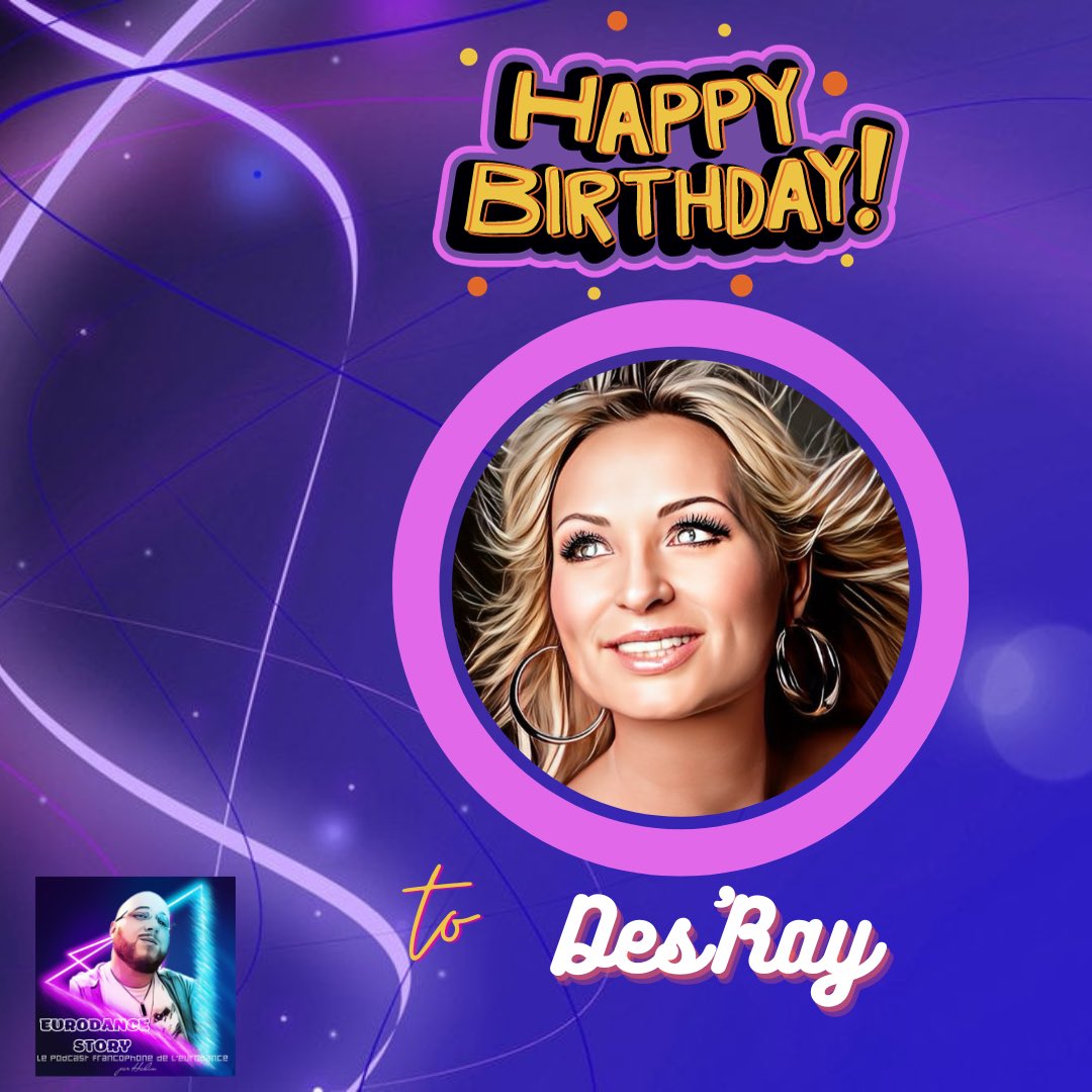 Eurodance_Story's tweet photo. Joyeux Anniversaire Des’Ray !🥳🥳😘 Quel est votre titre préféré de sa discographie? #birthday #eurodance #desray #2brothersonthe4thfloor https://t.co/ZRQNuTZhro