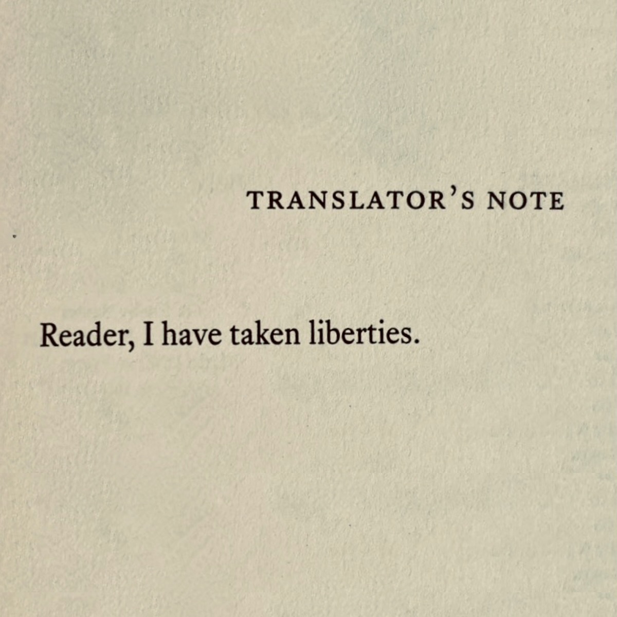 Fine translators do psychoanalysis

“Reader, I have taken liberties.”

From the front matter of Beauty Salon, by Mario Bellatin, translated by David Shook