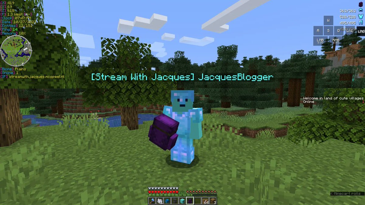 Jacquesblogger2's tweet photo. added something fun, a backpack.  and is also fun to wear and is also practical, it of course has storage in it, so you can take extra stuff with you. 
#minecraft #minecraftnederland #minecraftnederlands #minecraftnl #streamwithjacques #Groningen #assen #Drenthe #Nederland #Nederlands
