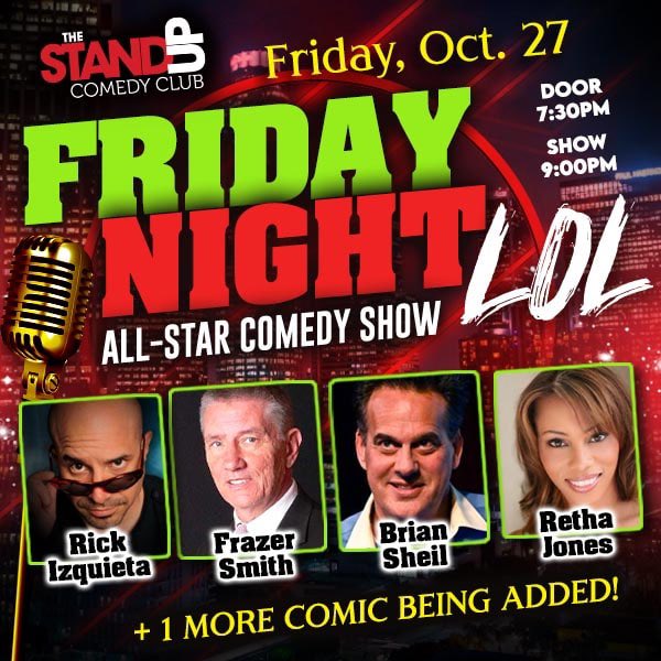 Tonight we have an asking comedy show, doors open at 7:30 and the show is at 9:00

For tickets: thestandupclub.com/tm-event/frida…