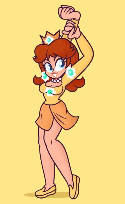 Anothe commission for  Princess Daisy with a new outfit. 