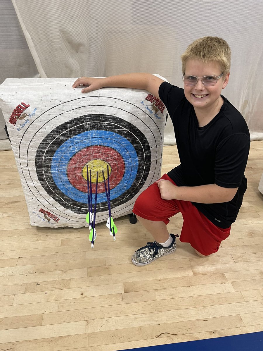 NatcherElem's tweet photo. We had our first bullseye of the season! Congratulations to Gavin! @TheLeaderinMe #habithub #habit8 https://t.co/Sp2PJsfv0W