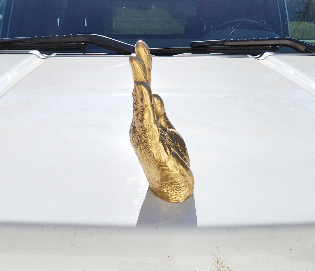 artofmarkmorris's tweet photo. Statuary Residuum (Hood Ornament)  Mark Morris 2023 https://t.co/0D0PhdbJYL