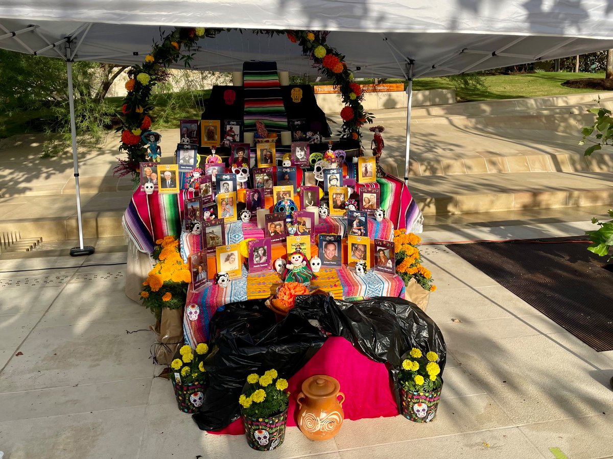 vjohn3000's tweet photo. Dropped by @hemisfair   park to see preparations for tomorrow’s Muertos Fest and saw the @SAAFdn and @AARPTX  altars. Looking forward to a great event remembering those who have passed. https://t.co/qjNlsIMpmB