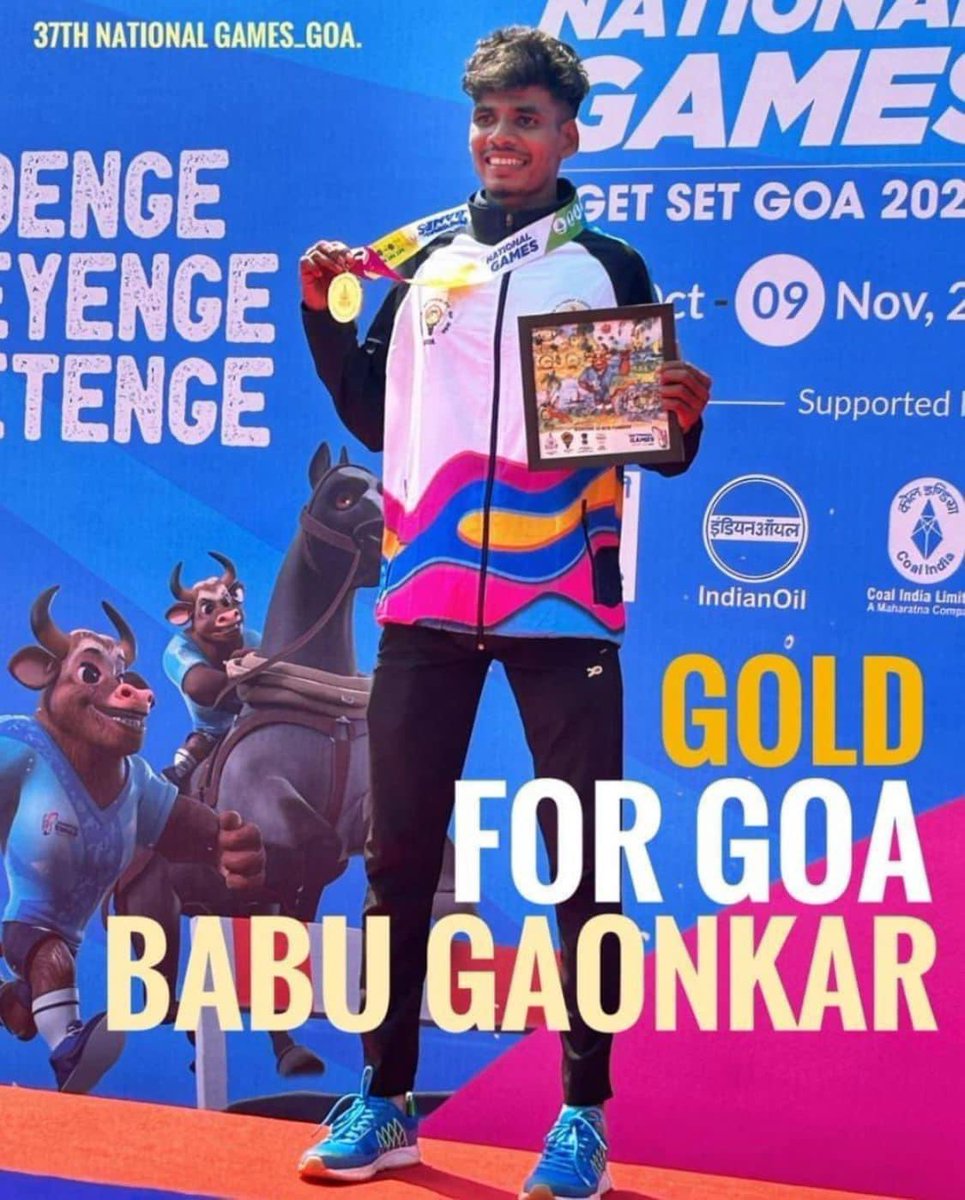 Congratulations to Babu Gaonkar for winning Goa's first Gold medal in Modern Pentathlon at the 37th National Games Goa .

#37thNationalGamesGoa
#ModernPentathlon