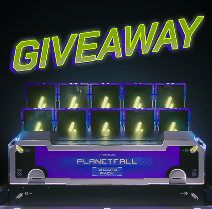 phenomen_games's tweet photo. 🔥 Planetfall Player Pack GIVEAWAY 🔥

1 PACK // 24H // LFG

For enter the raffle: 
- Follow: @phenomen_games &amp; @ParallelTCG 
- Like, ReTweet &amp; Tag 1 Friend 

In this pack you will get 10 random #NFT cards!
More info about packs:
https://t.co/6jizuFea1M https://t.co/ku2b6pQiMy