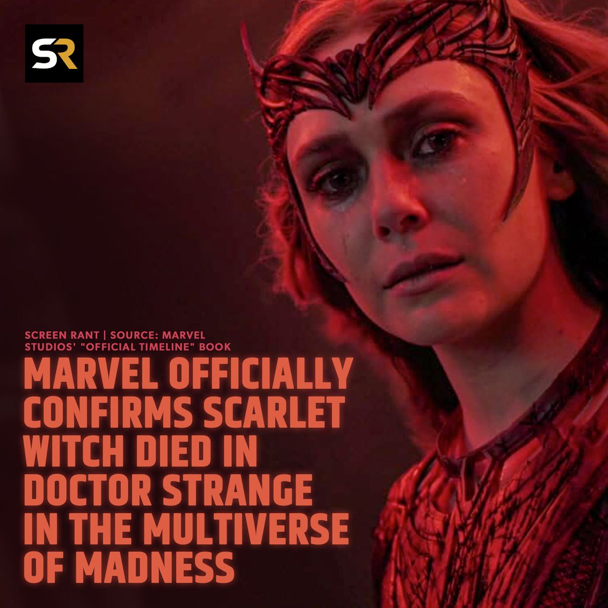 Marvel Officially Confirms Scarlet Witch Died In Doctor Strange In The  Multiverse Of Madness