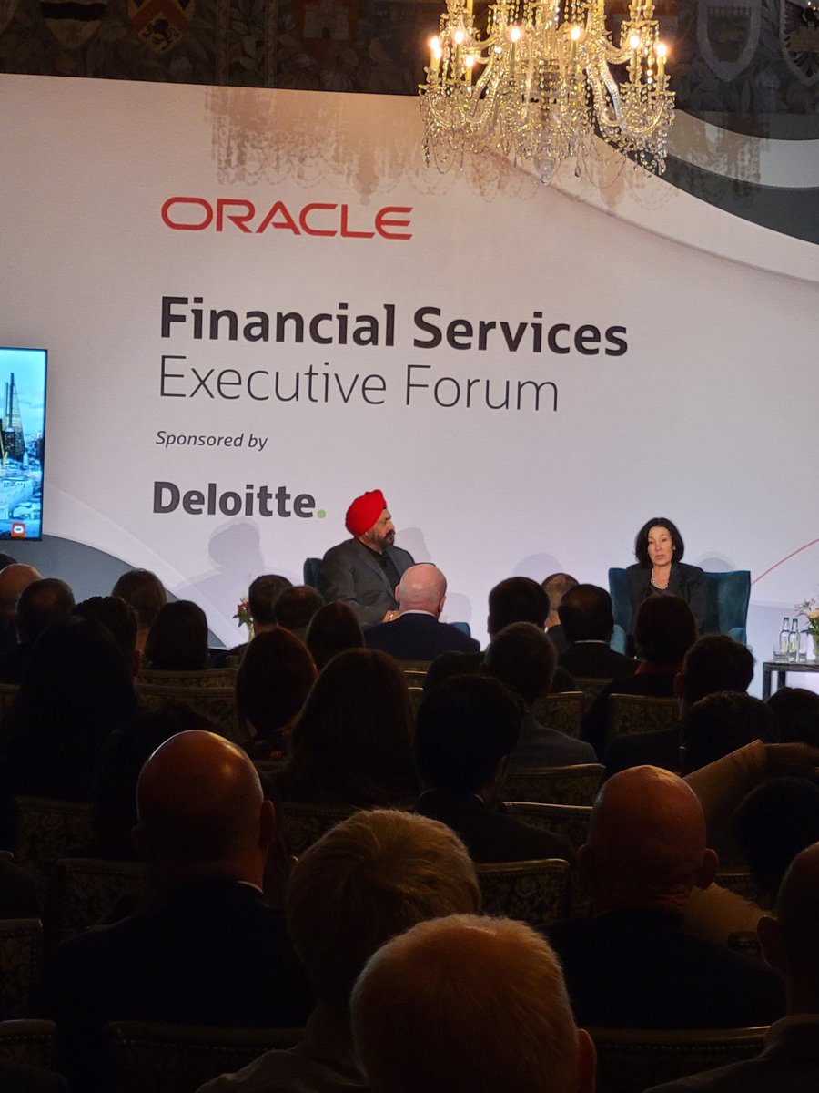 24Notion's tweet image. Financial services Executive Forum: 
Keynote- Safra catz Ceo of @oracle  and Sonny Singh gave us the indepth overview engagement of data and AI plus financial services sector 
#deloitte #oracle #oracleFSI #London #RoadShow 

#24NotionMedia #24NotionEvents
