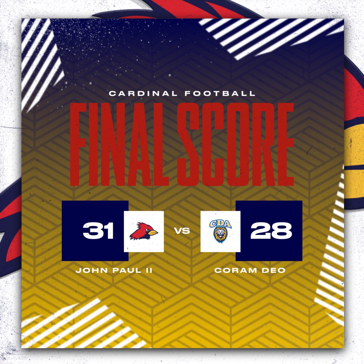 Jacob Carlson with the game winning 31-yard field goal!! Cards get the 31-28 victory! <a href="/JPIIHS_FOOTBALL/">JPIIHS Football</a>