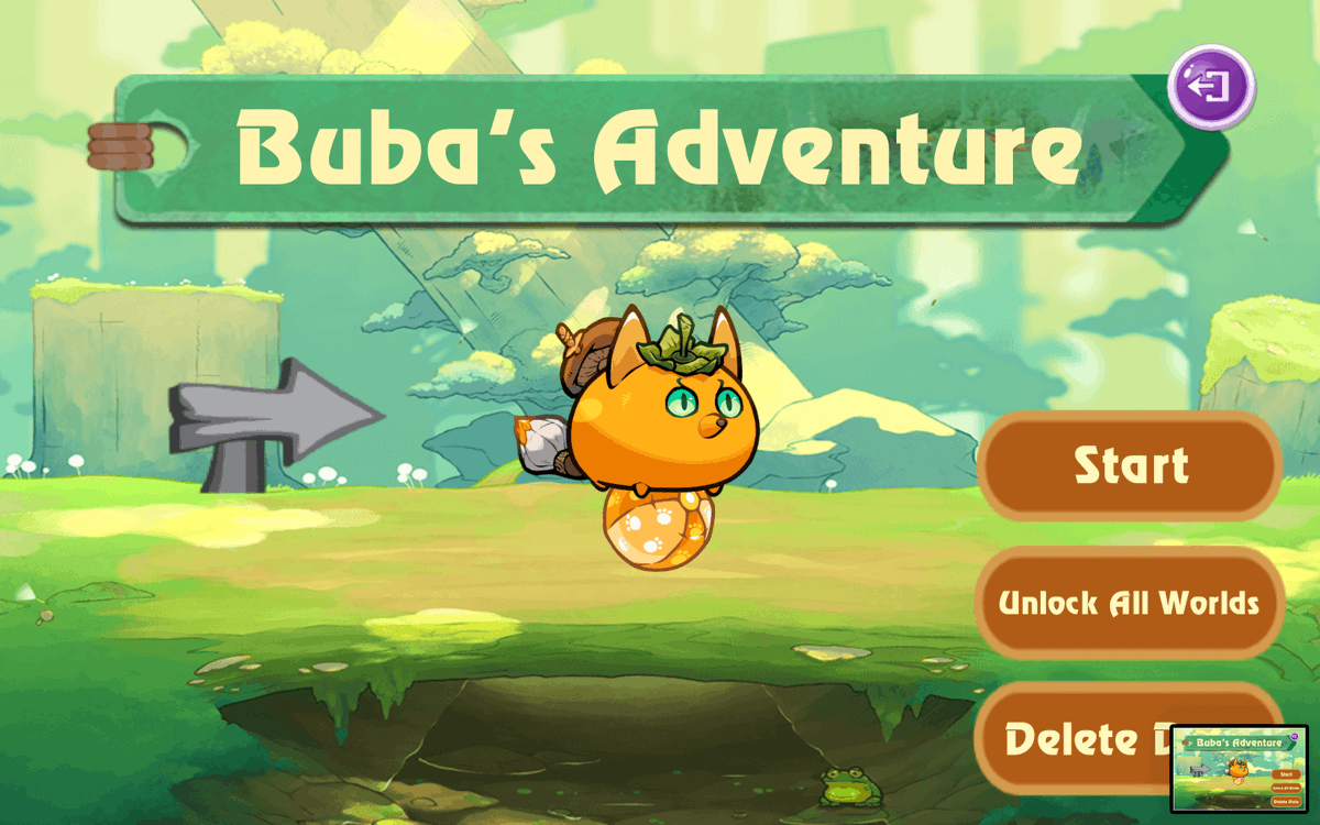 Buba's Adventure Live for Axie Jam 2023
by team AIW 🤩 
Don’t forget to play and support all the games on the jam 🧡 
link: hub.skymavis.com/games/bubas-ad…