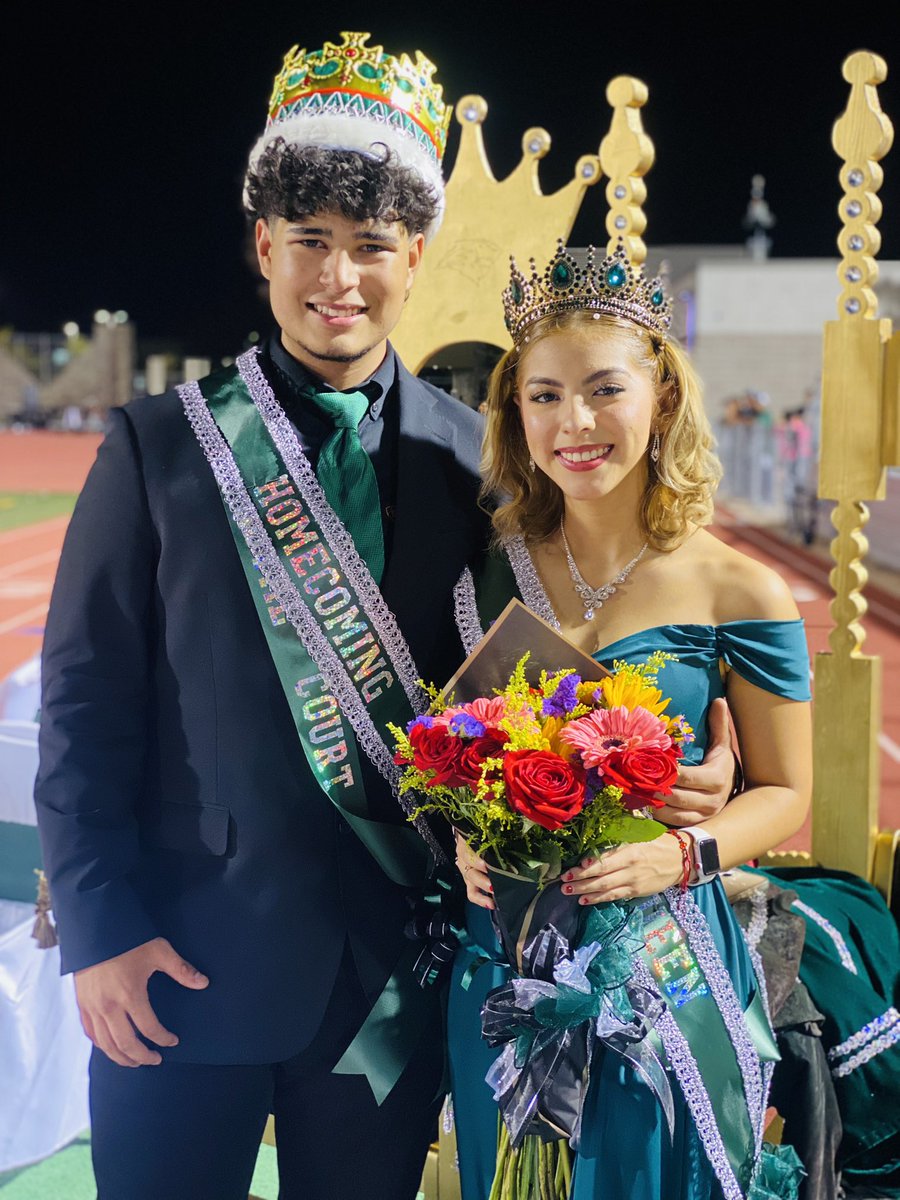 PSJAMemorial's tweet image. The 27th Wolverine Homecoming Royal Court has been crowned, congratulations to Nick Garza and Kaylee Escobedo for being named King and Queen!