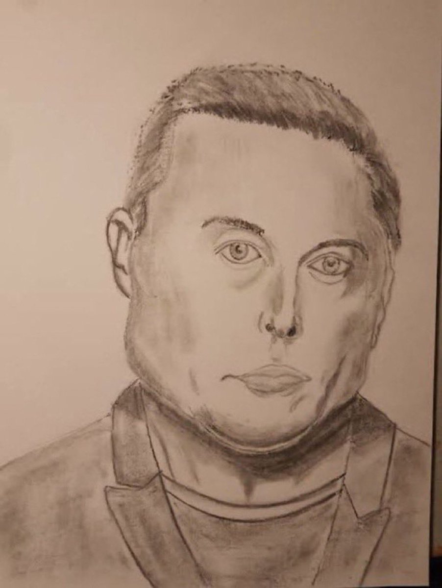 yvrpaperboye's tweet photo. @elonmusk @elonmusk Elon Musk, for the one-year anniversary of your purchase of Twitter, I drew you https://t.co/eU0WYOMJbF