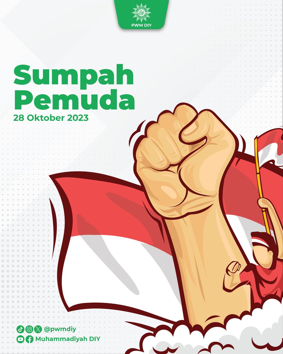 Selamat memperingati Hari Sumpah Pemuda 28 Oktober 2023

"Seribu orang tua bisa bermimpi, satu orang pemuda bisa mengubah dunia." -Bung Karno
______________________
IG : pwmdiy
X : pwmdiy
Tiktok : pwmdiy
Youtube : Muhammadiyah DIY

#Muhammadiyah #DIY #sumpahpemuda