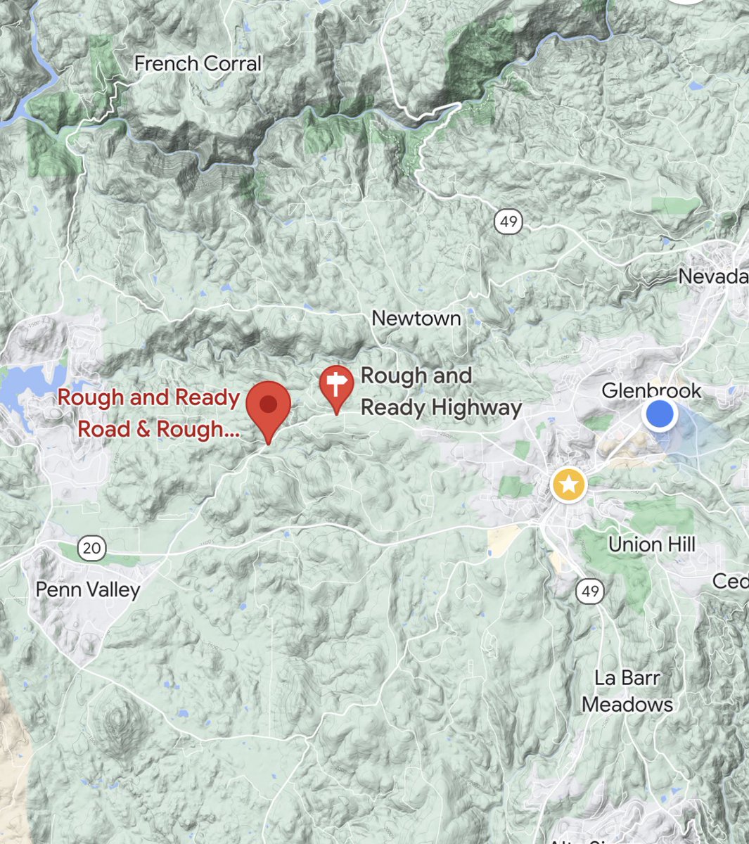 Reports of a new start #vegetationfire described as a roadside spot 3x3, at Rough and Ready Highway and Rough and Ready Road. #theunionnow <a href="/TheUnion/">TheUnion</a>