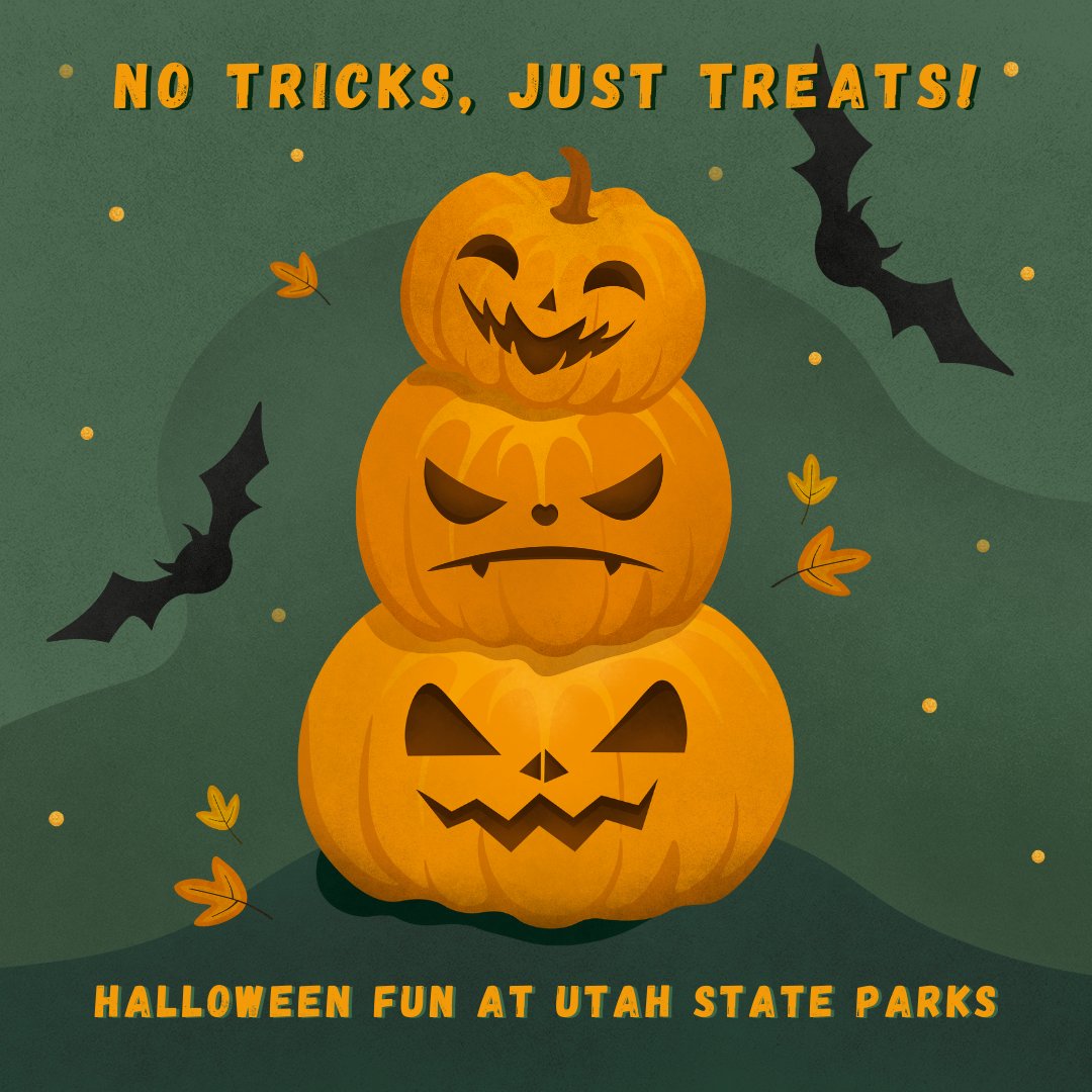 🎃👻 There's still plenty of Halloween fun to be had at Utah's state parks! So grab your costumes, gather your crew and get ready for a ghoulishly good time! 🕷 Learn more at: stateparks.utah.gov/2023/10/20/hal…