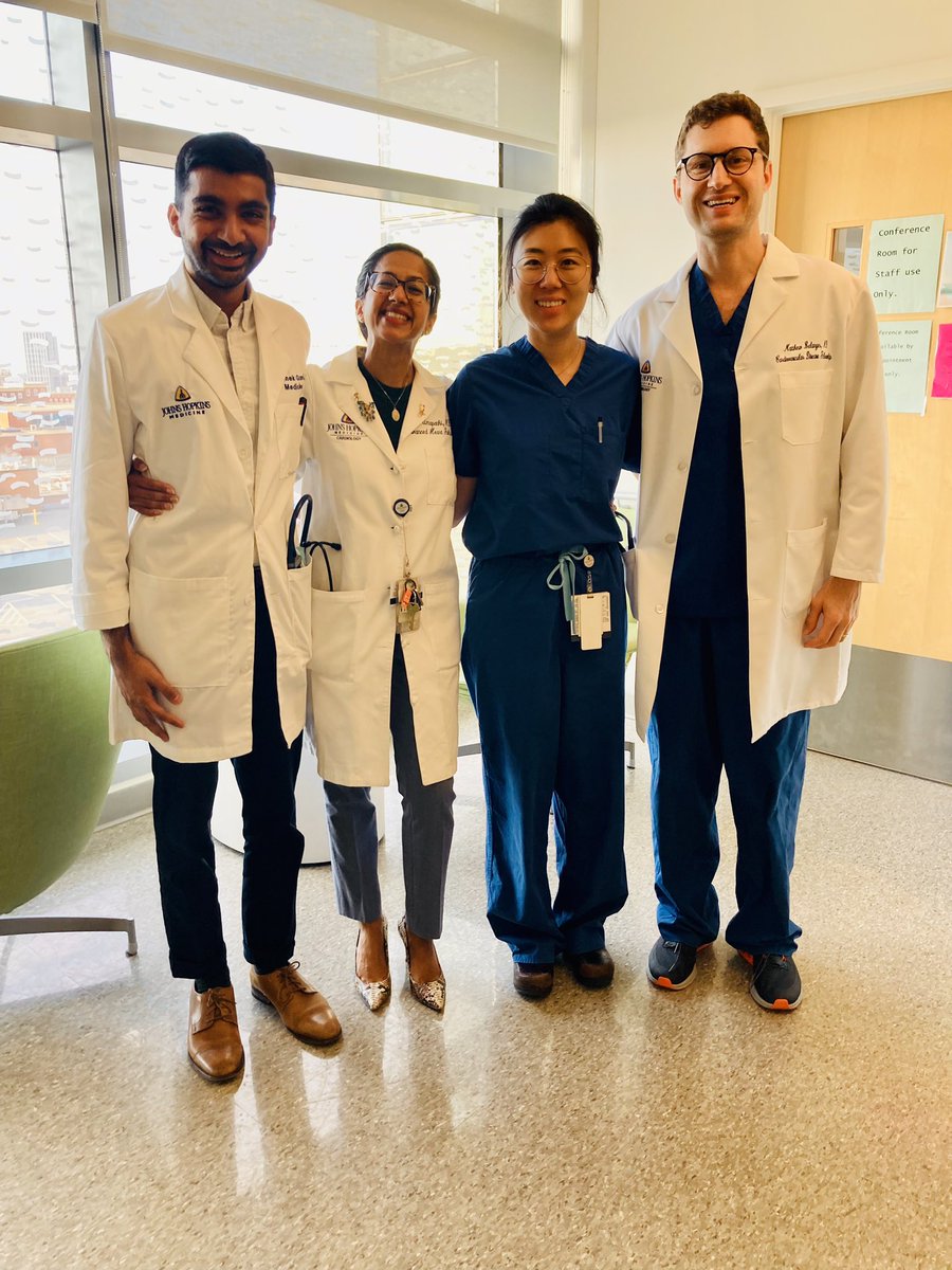 Happy Friday😎 to my fabulous #FunctionNotFailure @HopkinsMedicine  PCCU cardiomyopathy service dream team  @YooJinKimYJK @abhigami & @hopkinsheart fellow Matt Belanger 🫶🏽
 
🙏 for your dedication to our patients and making for a very 🥰attending!

The 🔮 of cardiology is so 🌟