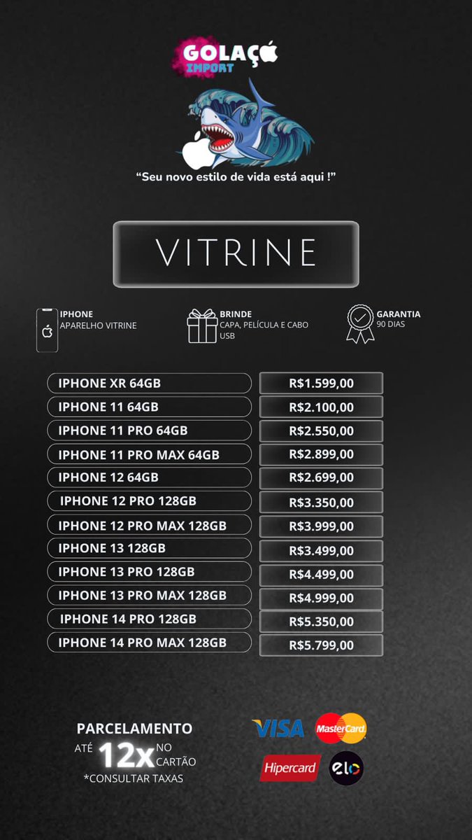GolacoImport_'s tweet photo. VEM COM A MELHOR! ✅🍏👨🏾‍💻 https://t.co/AFAPW7ZFVG