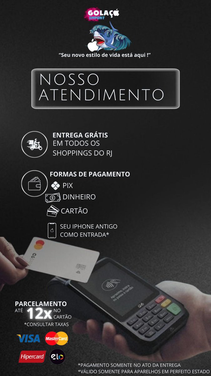 GolacoImport_'s tweet photo. VEM COM A MELHOR! ✅🍏👨🏾‍💻 https://t.co/AFAPW7ZFVG