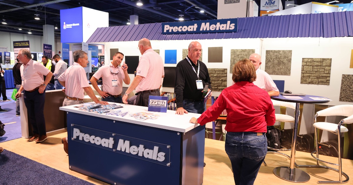 PrecoatMetals's tweet photo. Last week, our sales team was at Metalcon in Las Vegas! We enjoyed interacting with customers and meeting new customers interested in our services. We love our newly constructed booth too! Can't wait for next year's show in Atlanta! #metalcon #lasvegas #coilcoating https://t.co/uzz67iywms