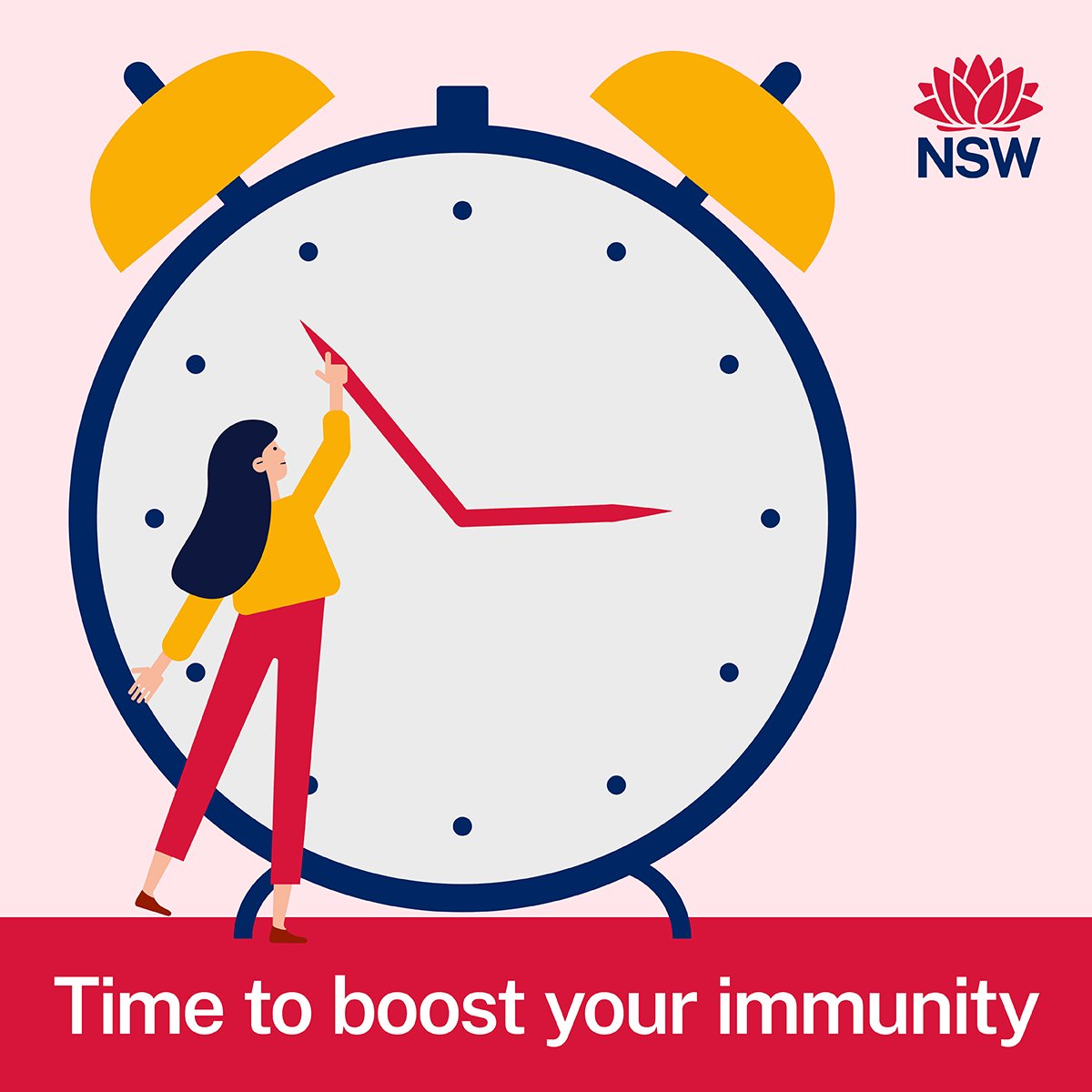 NSWHealth's tweet photo. Due for a COVID-19 booster? With COVID-19 cases increasing in the community, it’s important to remember that COVID-19 immunity wanes over time. https://t.co/vLv6yg3I76